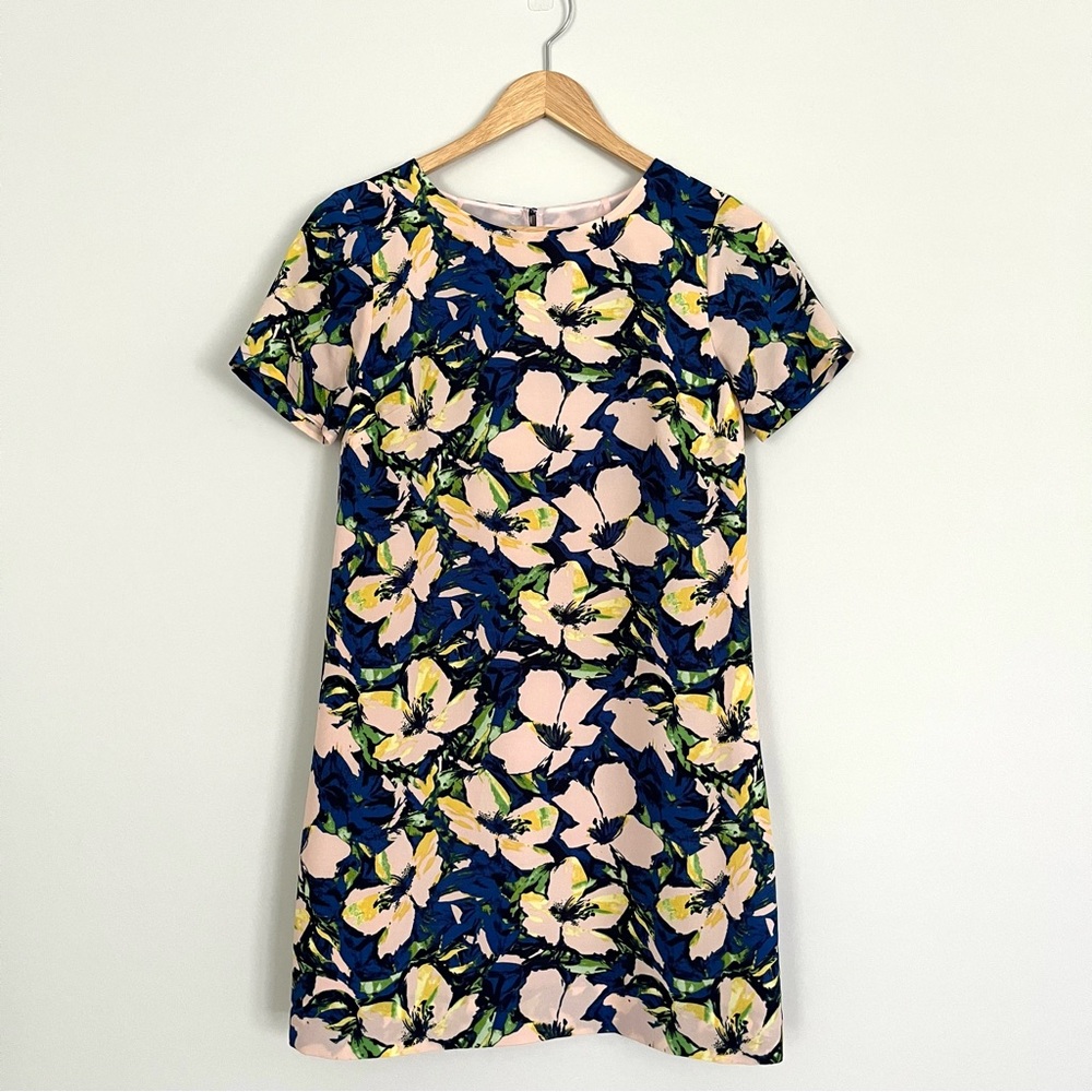 J. Crew Factory Petite Floral Gallery Shift Dress, Size 0P